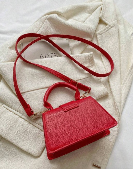 JAYLA RED MINI BAG WITH CROSS BODY STRAP