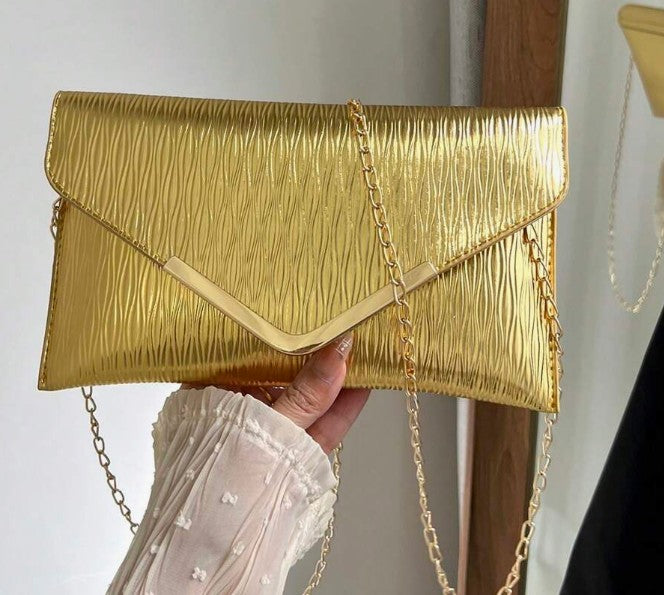 SUNLIGHT CLUTCH BAG GOLD