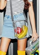 THELMA CLEAR CROSS BODY BAG GREY