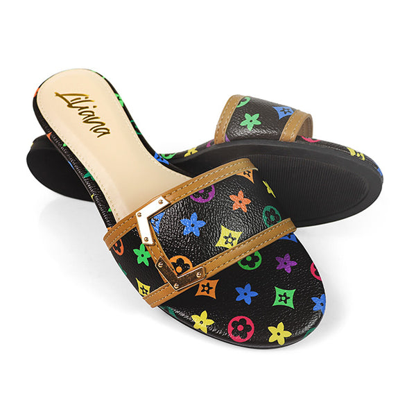 TIZZY-10 black multi multicolor on black