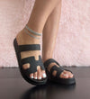 Wild Diva AILEEN-10B Black
- Black Raffia Sandal
- Open Toe
- Cutout Vamp Detail
- Slip-On Slide
- Flatform Sole, Approx. 1"
- Whole Sizes Only