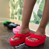 ALTA-1
- Red Flip Flop Sandals
- Thong Strap
- Open Toe
- Slip-On Slide
- Platform Wedge Sole/Heel, Approx. 3"
- Whole Sizes Only