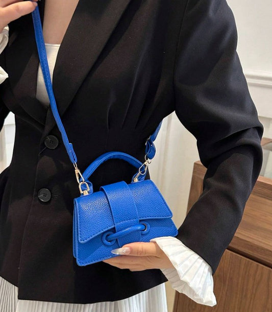 JAYLA BLUE MINI BAG WITH CROSS BODY STRAP