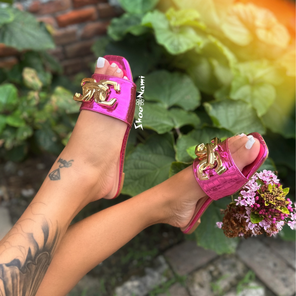 BUZZING-13 Hot Pink Metallic - ShoeNami
