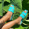 BUZZING-27 Turquoise Blue Patent - ShoeNami