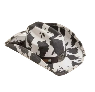 COWBOOSS COWPRINT COWBOY HAT WITH BULL BAND