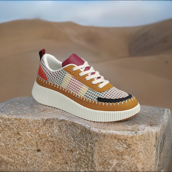 TIMELESS-12 Tan Maroon Multi - ShoeNami