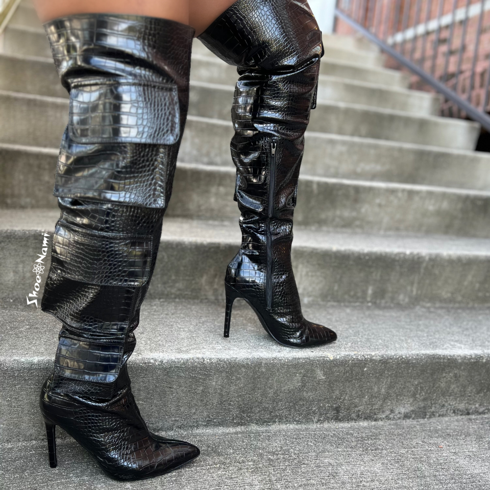 HUNTER Black Croc - ShoeNami