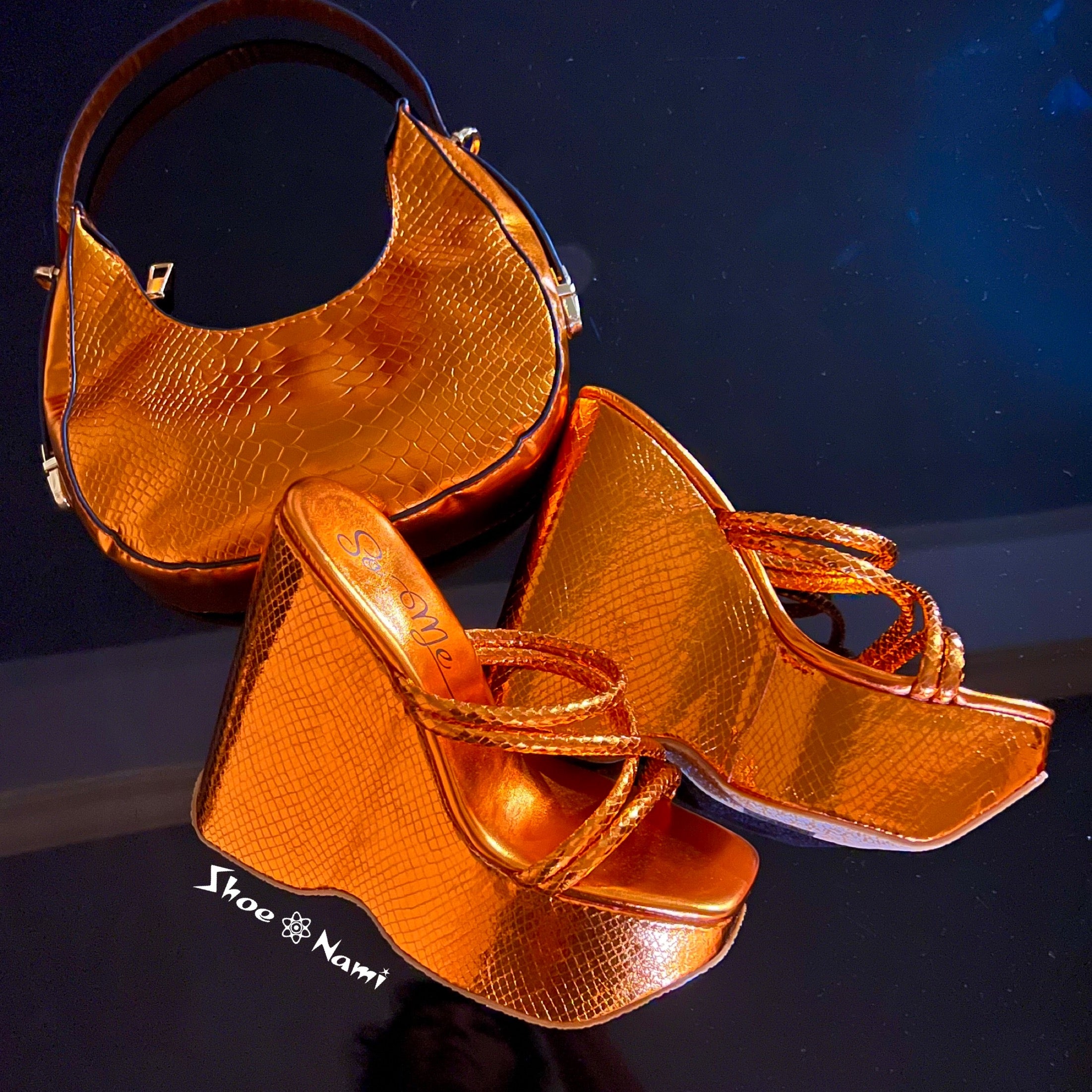 PEAKE Orange Metallic - ShoeNami