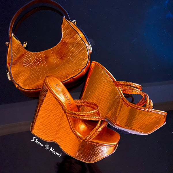 PEAKE Orange Metallic - ShoeNami