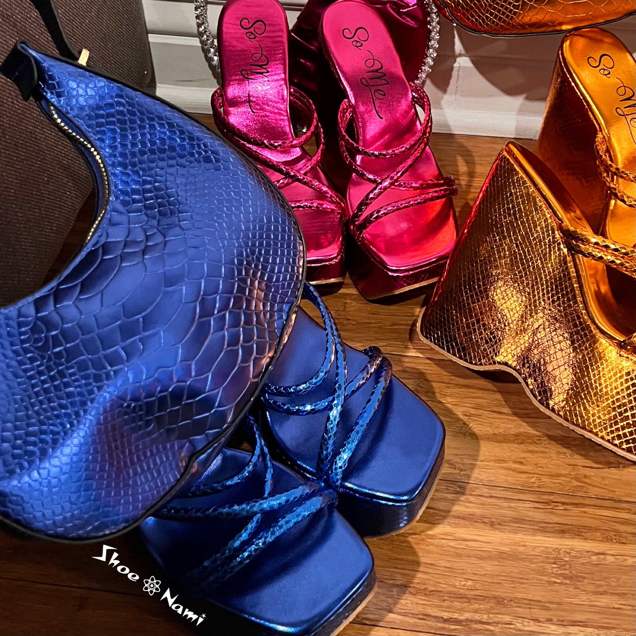 PEAKE Blue Metallic - ShoeNami