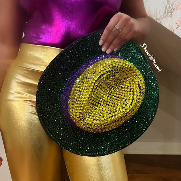 RHINESTONE MARDI GRAS COWBOY HAT - ShoeNami