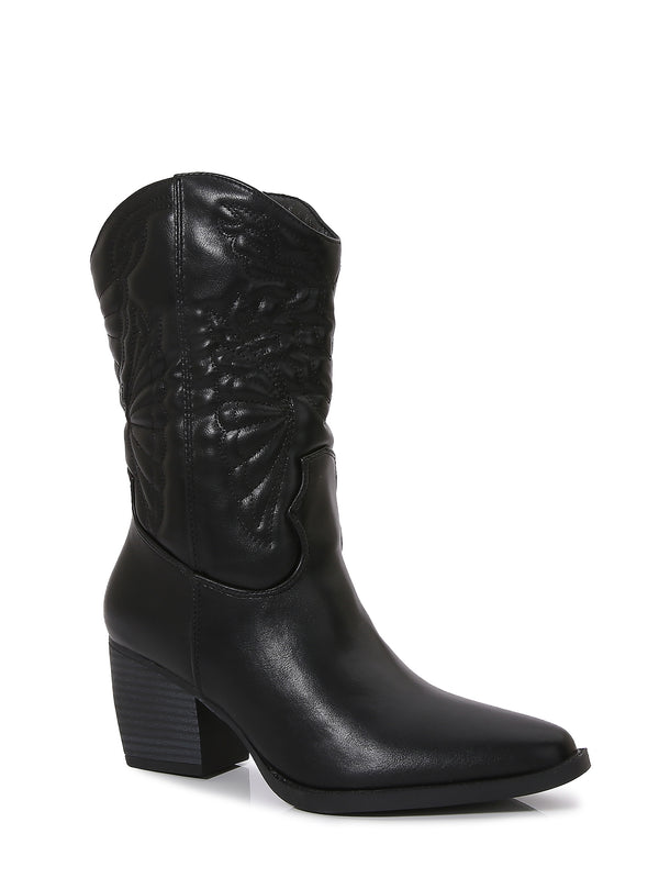 TEXAS-02
- Camel Tan Vegan Leather
- Mid-Calf Cowboy Boot
- Western Styling with Stitching Detail
- Inner Half Zipper Closure
- Pointy Toe
- Cone Block Heel, Approx. 3"