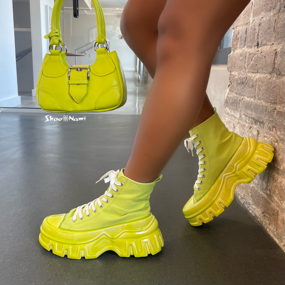THROW IT UP Lime - ShoeNami