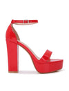 HELEN Red Patent Platform
