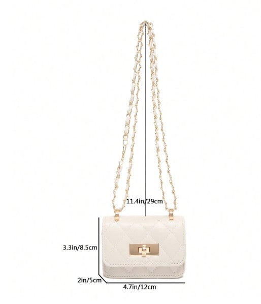JANAE BEIGE MINI BAG WITH CROSS BODY STRAP