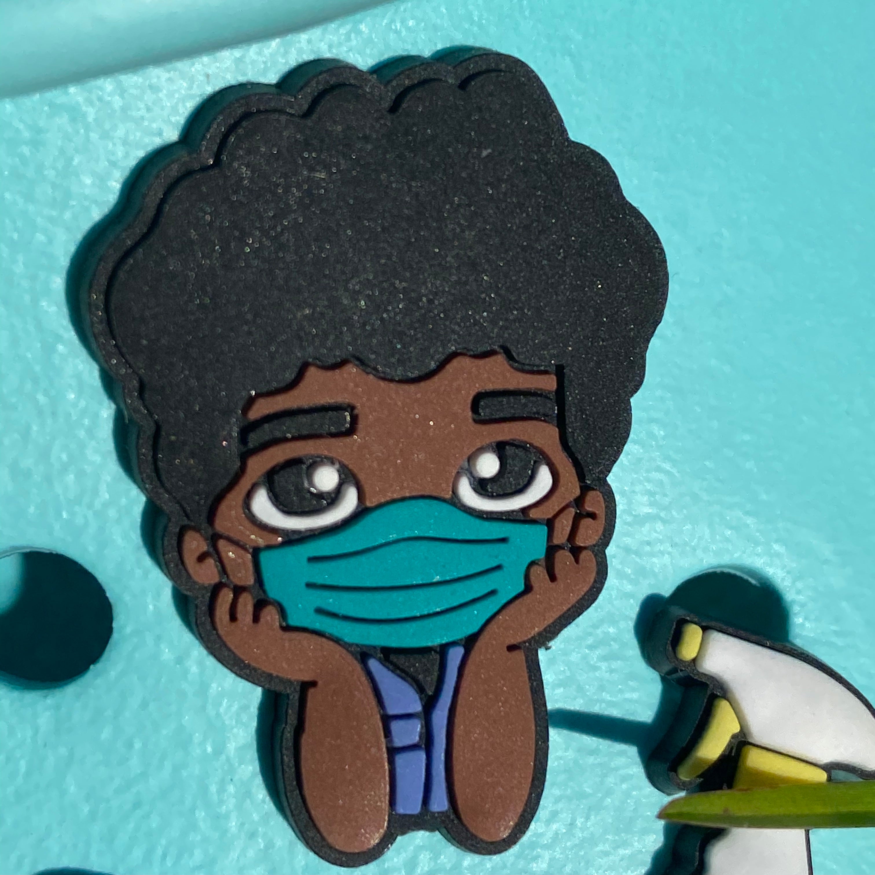 SHOE CHARMS - MASK UP LIL MAN - ShoeNami