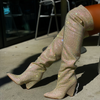 Liliana NANO-1 nude
- Nude Rhinestone Encrusted Boots
- Over the Knee Thigh High Slouch Boots
- Pointy Toe
- Tapered Cone Heel, Approx. 4"
- Also Available in Black, Pink, Silver