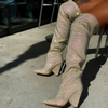 Liliana NANO-1 nude
- Nude Rhinestone Encrusted Boots
- Over the Knee Thigh High Slouch Boots
- Pointy Toe
- Tapered Cone Heel, Approx. 4"
- Also Available in Black, Pink, Silver