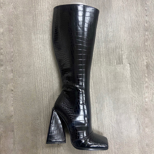 BIG GOALS Black Croc - ShoeNami