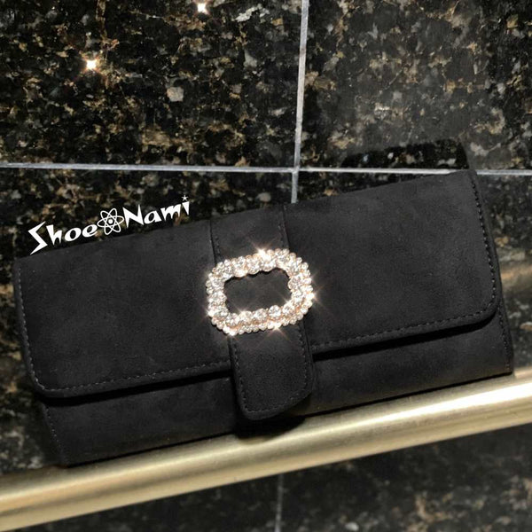 BROOCH CLUTCH/HPC3086 Black - ShoeNami