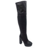 CONNECTION-05 Black Faux Leather - ShoeNami