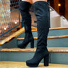 CONNECTION-05 Black Faux Suede - ShoeNami