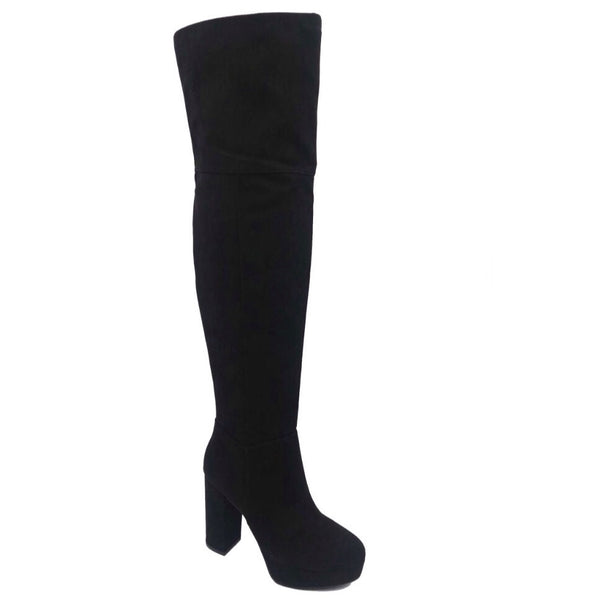 CONNECTION-05 Black Faux Suede - ShoeNami