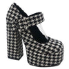 CRANE-09 Black Houndstooth - ShoeNami