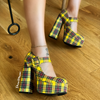 CRANE-09 Yellow Plaid - ShoeNami
