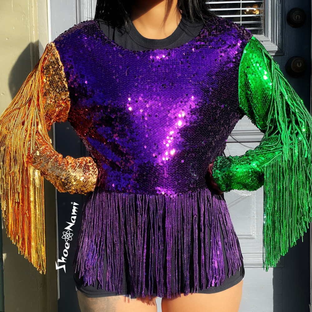 FRINGE SEQUIN TOP - ShoeNami