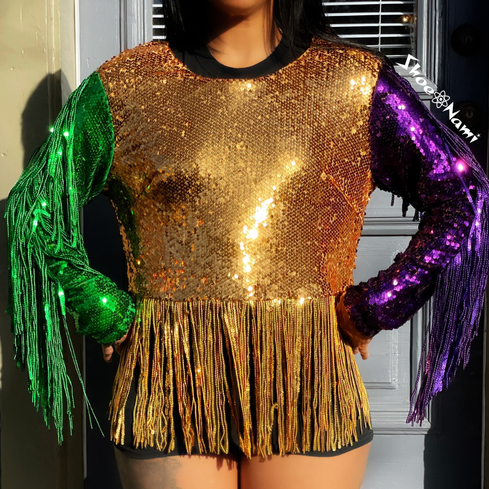 FRINGE SEQUIN TOP - ShoeNami