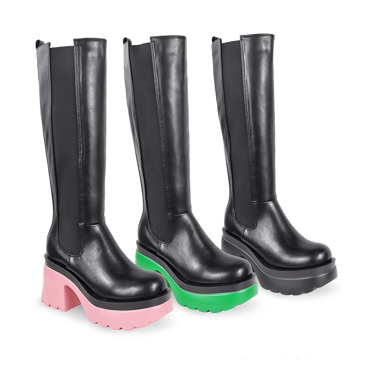 HAZEY-4 Pink/Black - ShoeNami