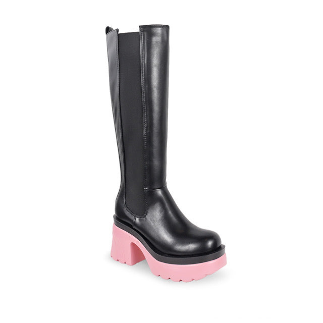 HAZEY-4 Pink/Black - ShoeNami