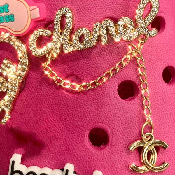 CHAIN SHOE CHARMS - CHAIN DANGLE DOUBLE C - ShoeNami