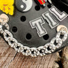 CHAIN SHOE CHARMS - BLINGY SILVER CHAIN - ShoeNami