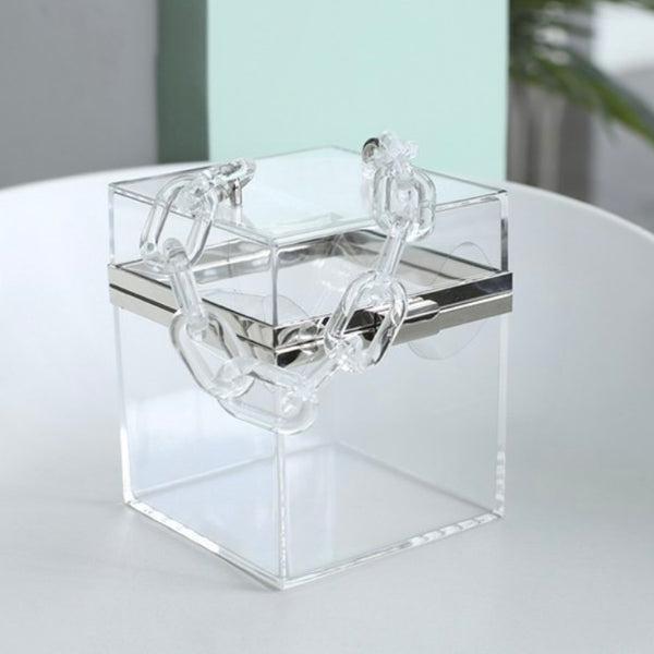 ICE BOX PURSE Silver/Clear LGZ009 - ShoeNami