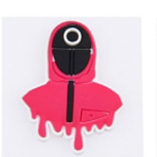 SHOE CHARMS - CIRCLE PINK SOLDIER SQUID GAME - ShoeNami