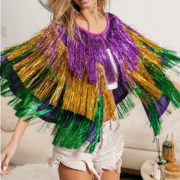 TINSEL PONCHO - ShoeNami