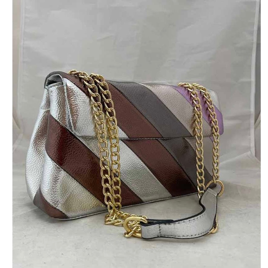 FEVER BAG/6670 Lavender Silver Metallic Multi - ShoeNami