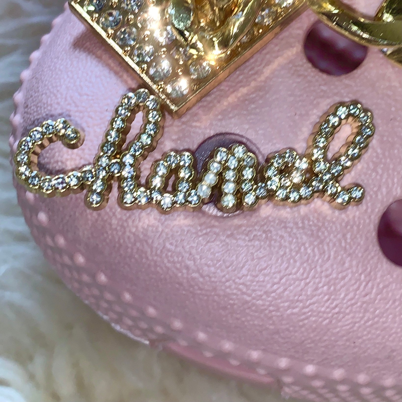 METAL SHOE CHARMS - CLEAR SCRIPT - ShoeNami