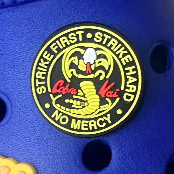 SHOE CHARMS - COBRA KAI - STRIKE FIRST - STRIKE HARD - NO MERCY - ShoeNami