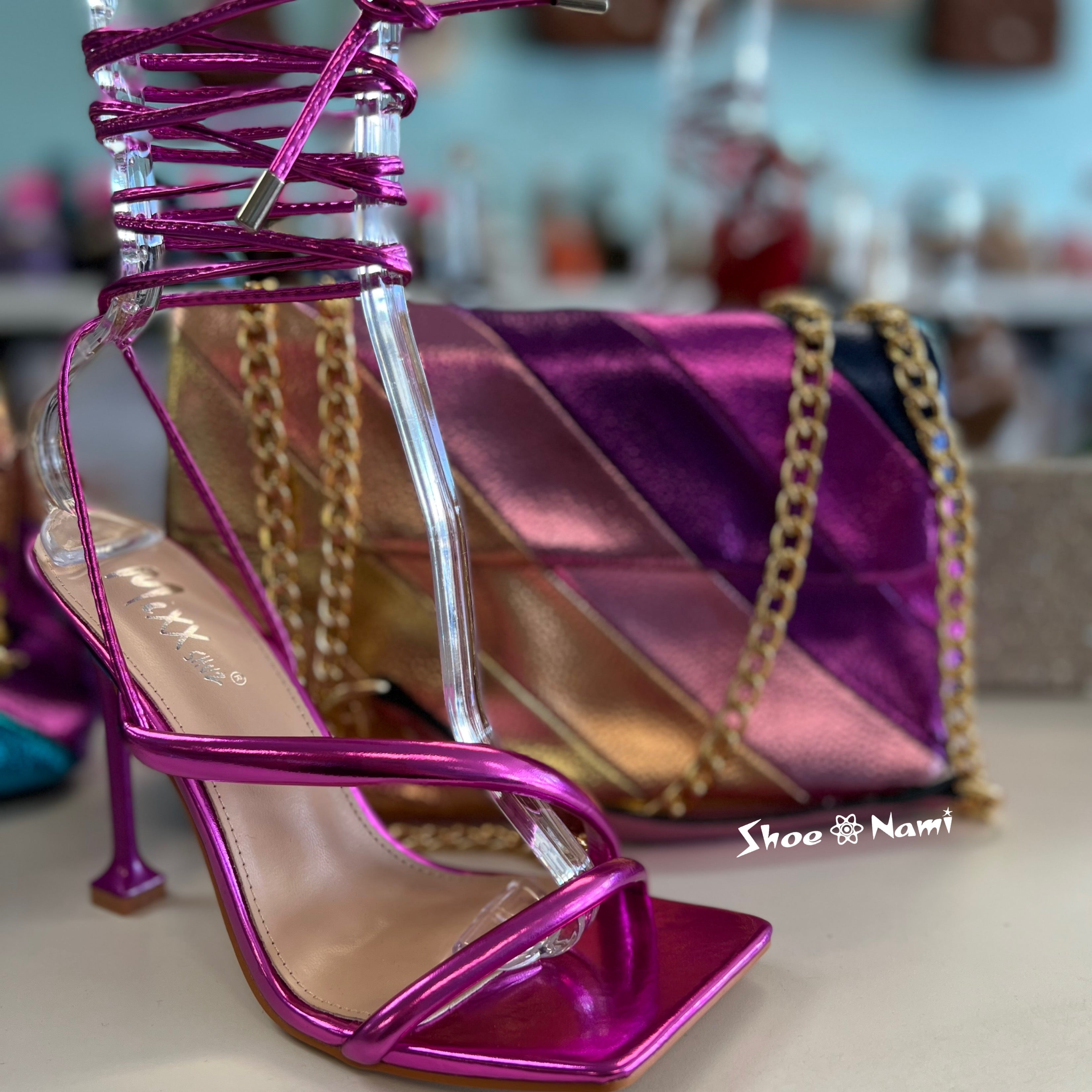 FEVER BAG/ST505 Purple Metallic Multi - ShoeNami