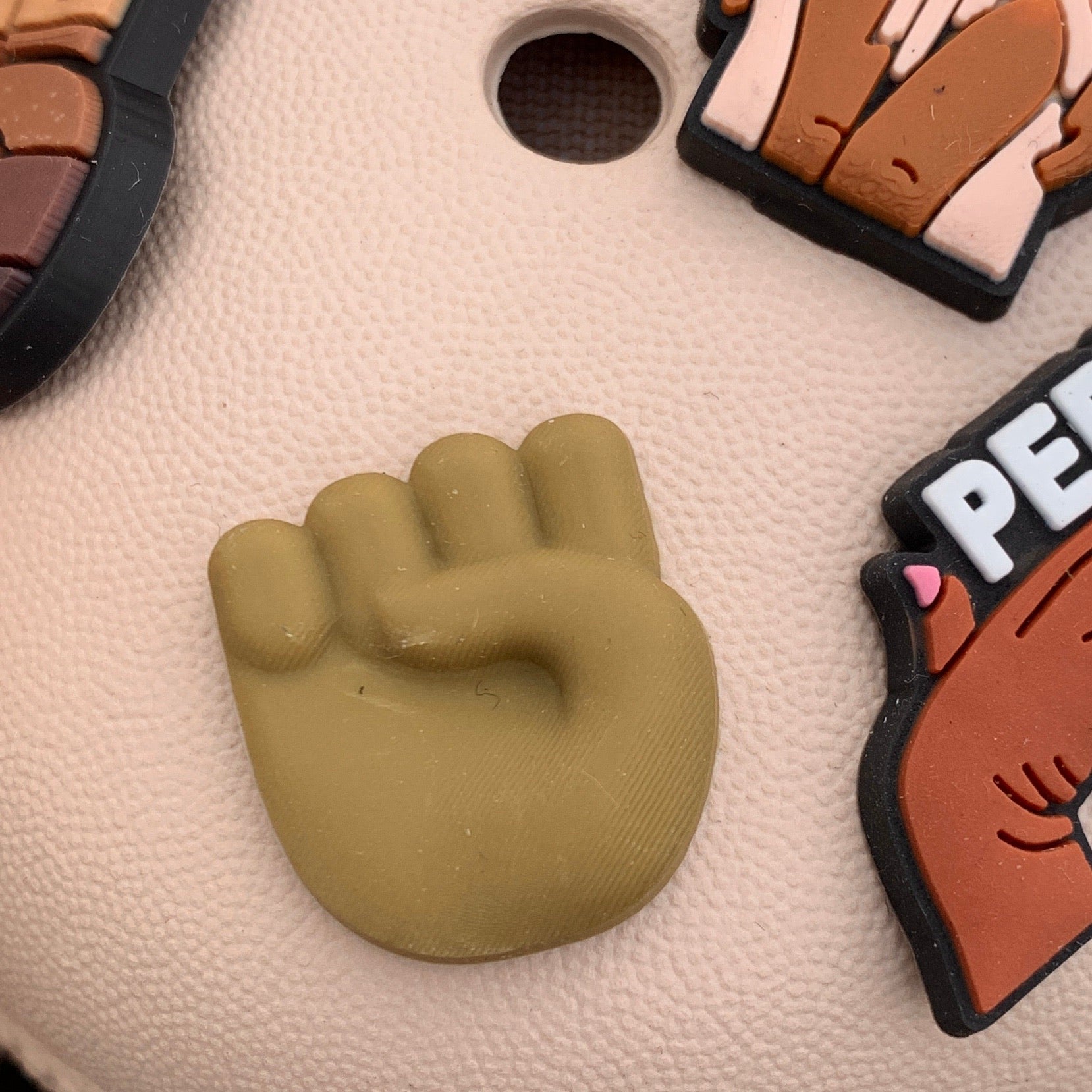 SHOE CHARMS - LIGHT FIST EMOJI - ShoeNami