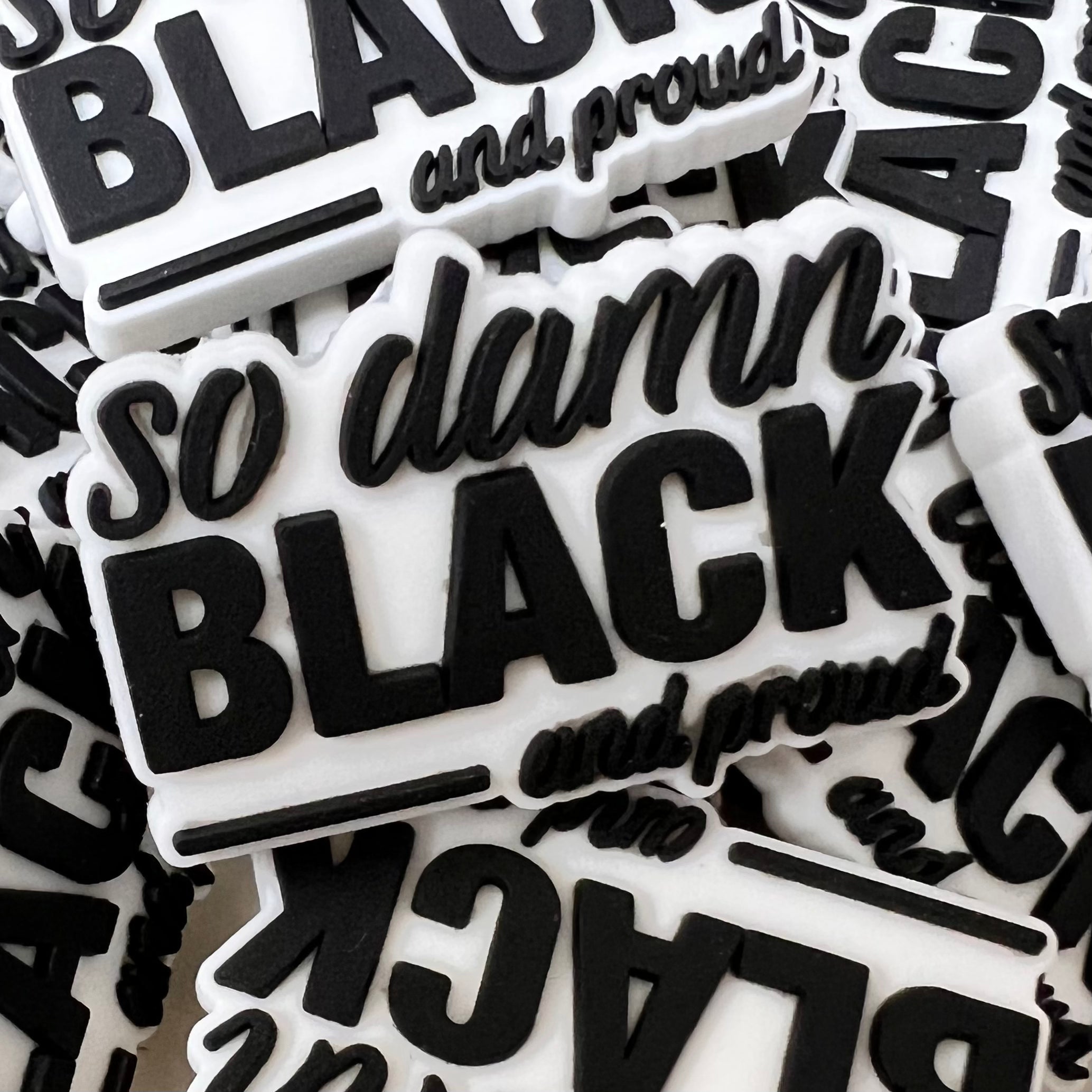 SHOE CHARMS - SO DAMN BLACK - ShoeNami