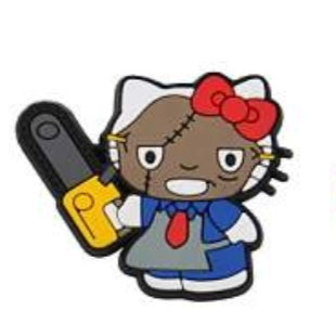 SHOE CHARMS - HELLO LEATHERFACE KITTY TEXAS CHAINSAW - ShoeNami