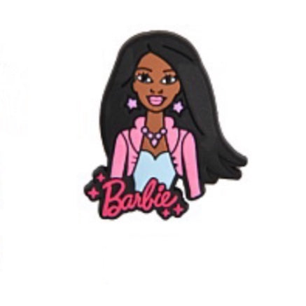 SHOE CHARMS - STRAIGHT HAIR BLACK BARBIE - ShoeNami