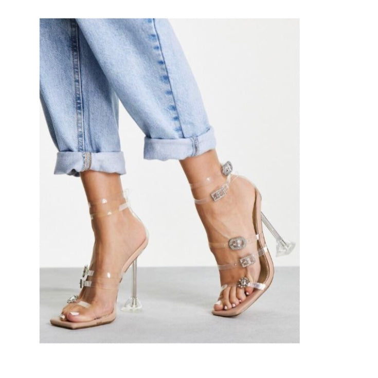 GINNY Clear Nude - ShoeNami