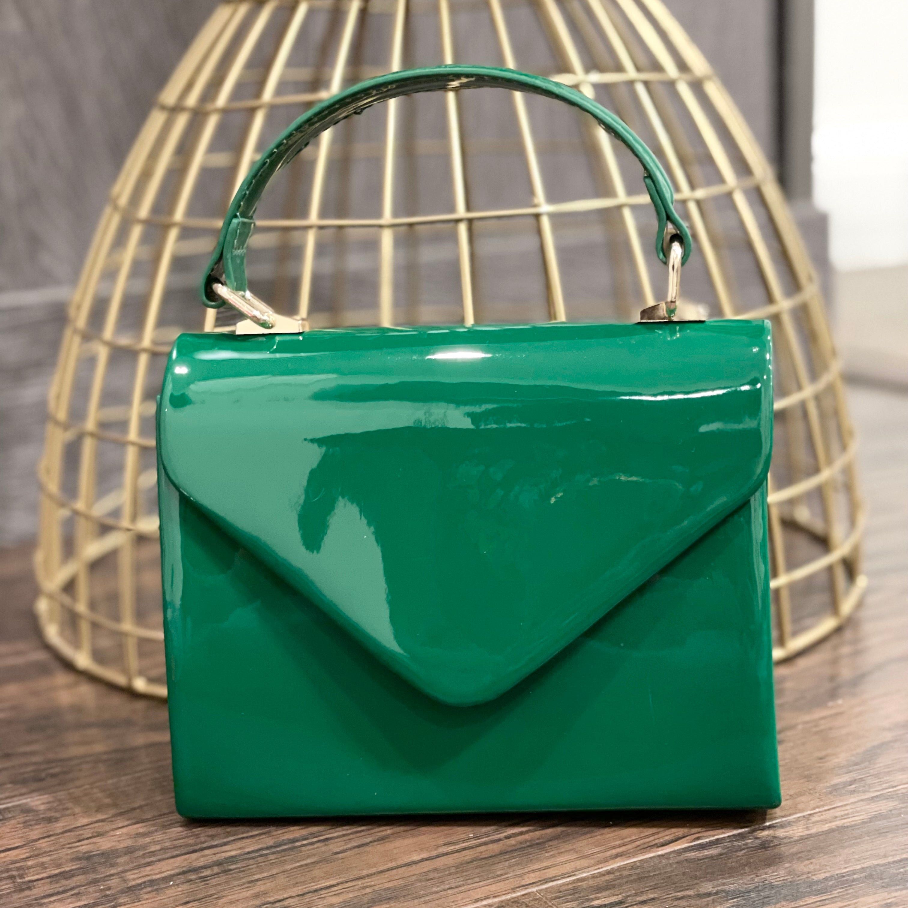 BUFFY/HPC3535 BAG Green Patent - ShoeNami