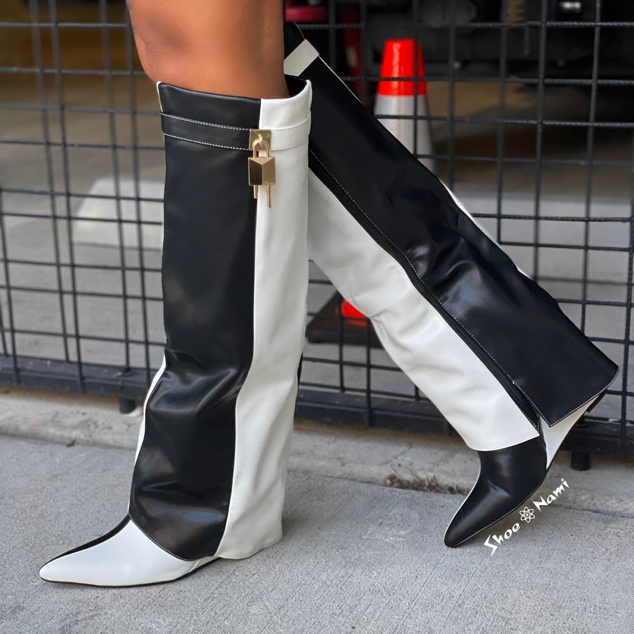 VALERI-5 Black/White - ShoeNami